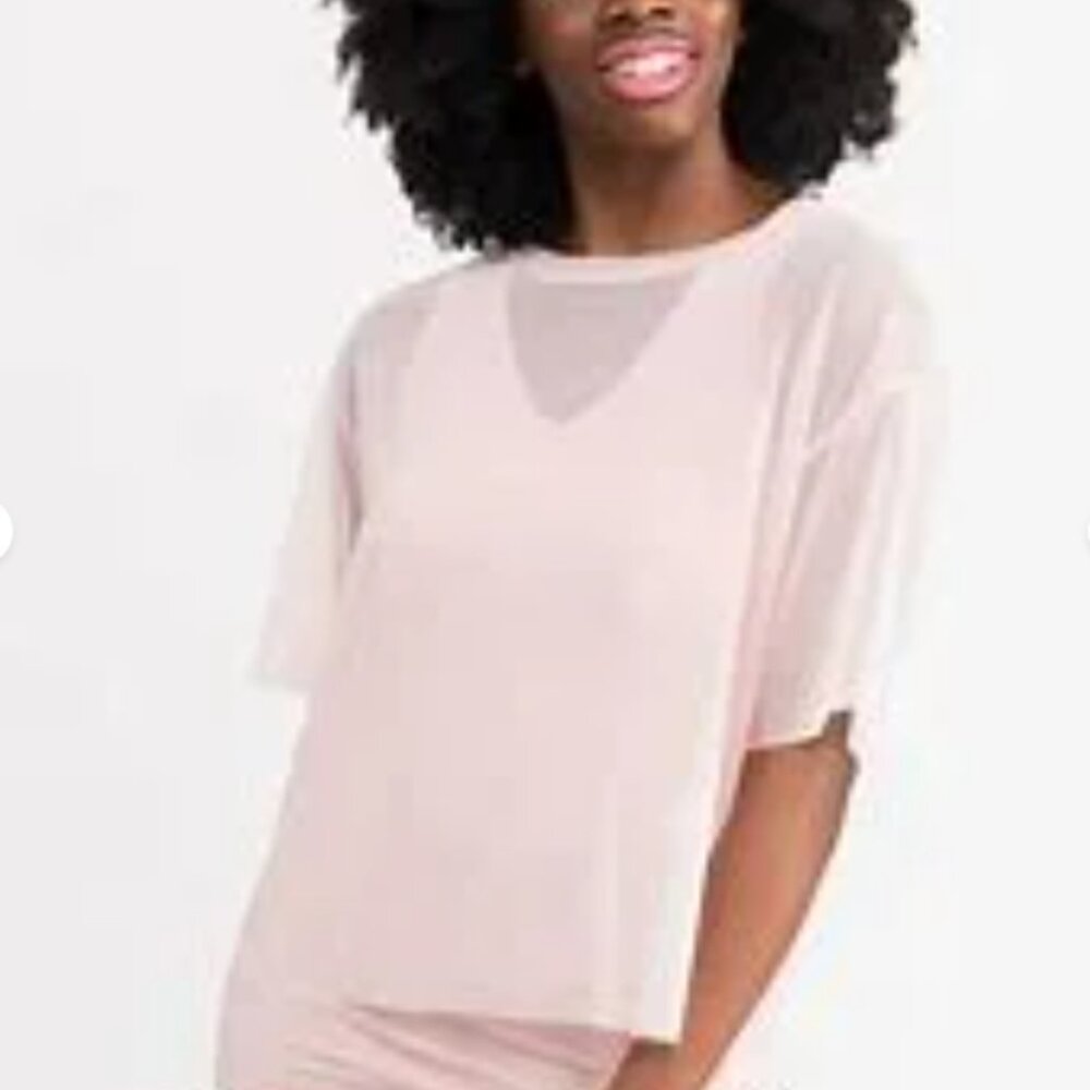 NWT Mesh Tee Blush Color